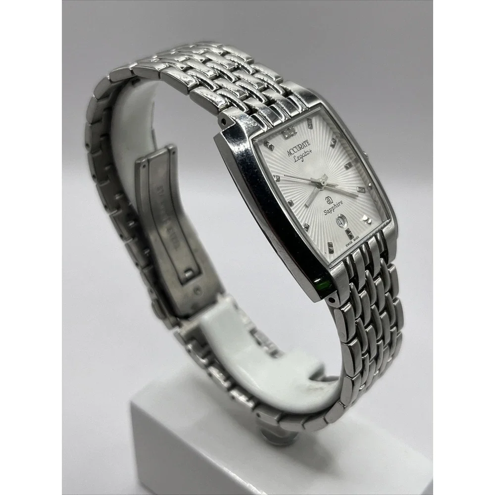 Accurate Legato+‎ Swiss Sapphire Crystal Men's Quartz Watch AMQ117- New Battery